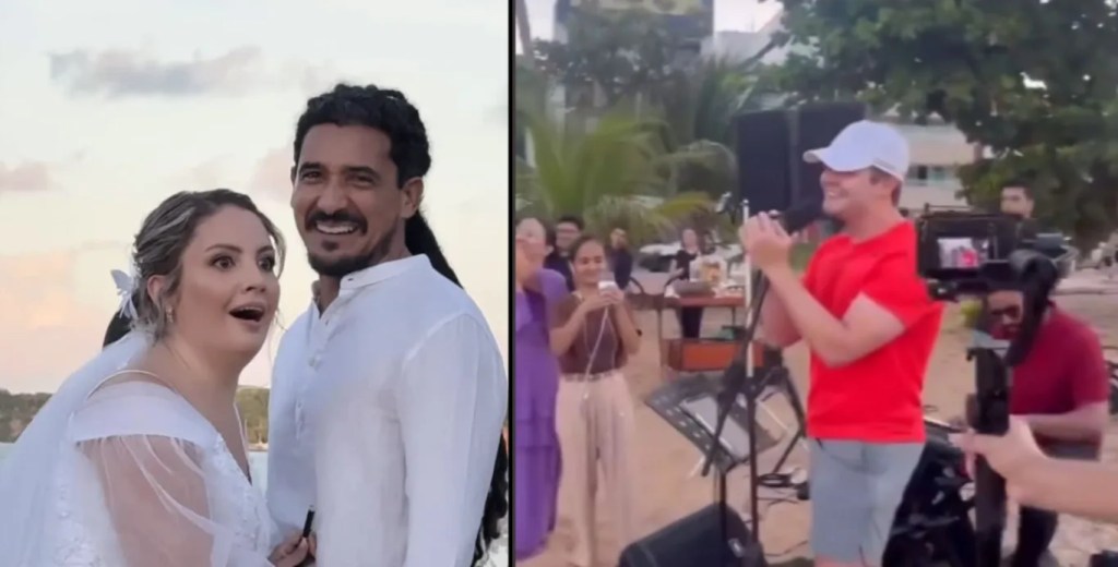 Matheus, da dupla com Kauan, faz surpresa para casal durante casamento em João&nbsp;Pessoa