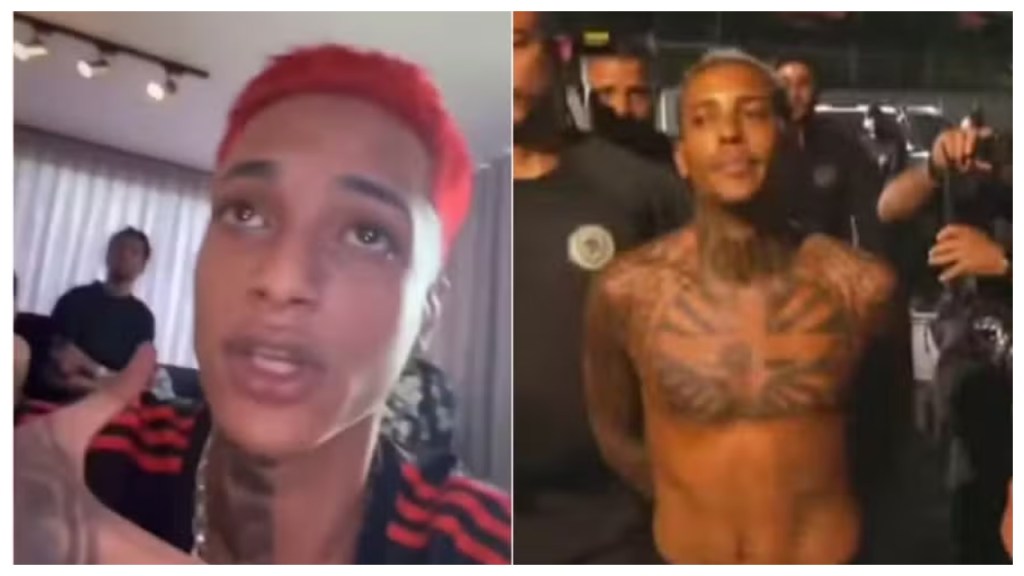 Policiais tentam prender Oruam após ele subir em cima de um ônibus e é gerada confusão na porta do presídio de Bangu a espera MC&nbsp;Poze