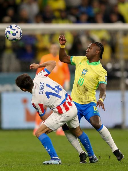 Vinicius Jr. marca 1º gol da ‘era Ancelotti’ no&nbsp;Brasil