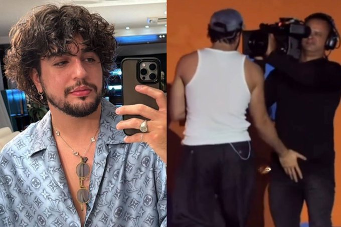 Nattan apalpa partes íntimas de cinegrafista durante show