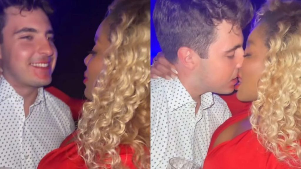 Após ser flagrada aos beijos com João Augusto Liberato, Cariucha é recebida no SBT com música do “Meu pintinho amarelinho”