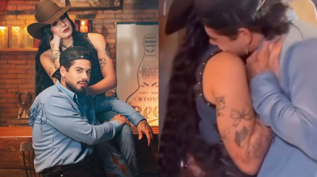 Zé Felipe aparece cheirando o cangote de Ana Castela durante gravação de&nbsp;clipe