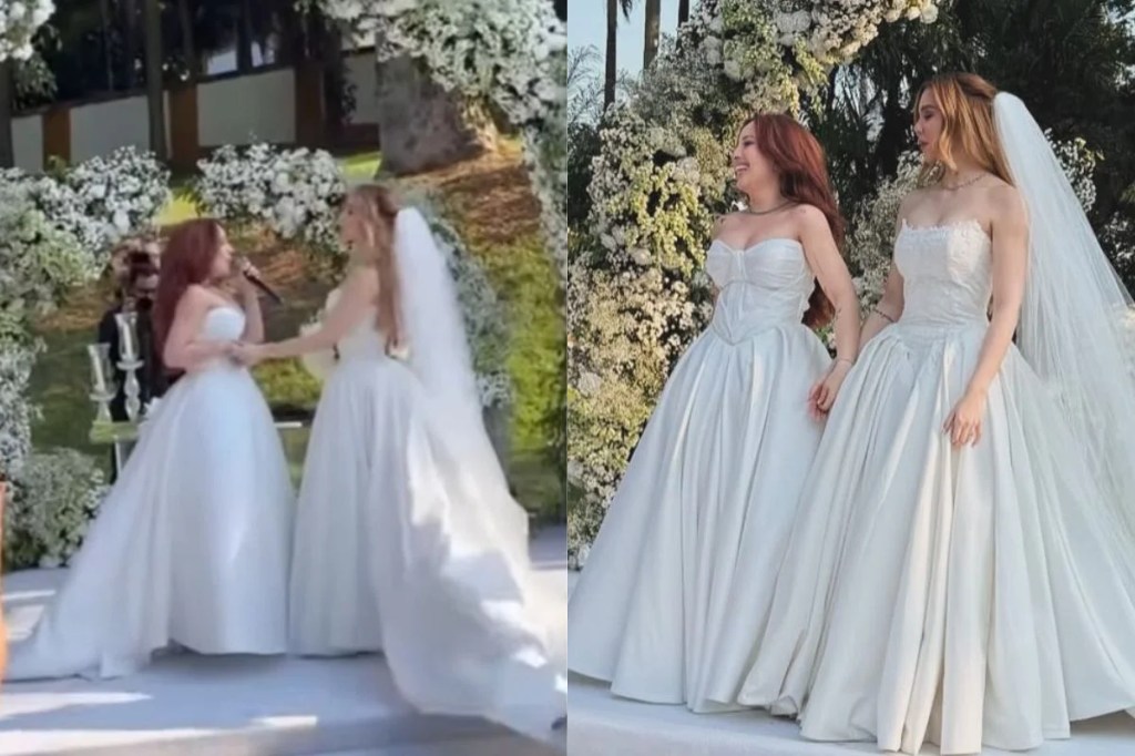 Mari Fernandez se casa com a influenciadora Júlia&nbsp;Ribeiro