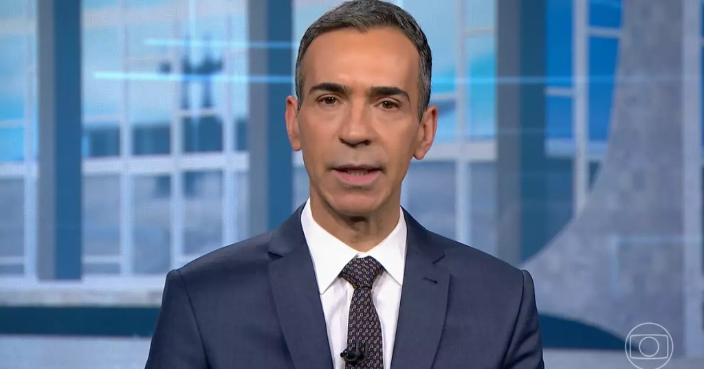 Veja a primeira “escalada” de Cesar Tralli no Jornal Nacional ao lado de Renata&nbsp;Vasconcellos