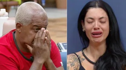 Reação de Rayane após expulsão de Martina ganha trilha sonora triste em #AFazenda17