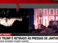 CNN Brasil faz Breaking News e informa que Donald Trump foi retirado às pressas de jantar após barulhos de&nbsp;tiros