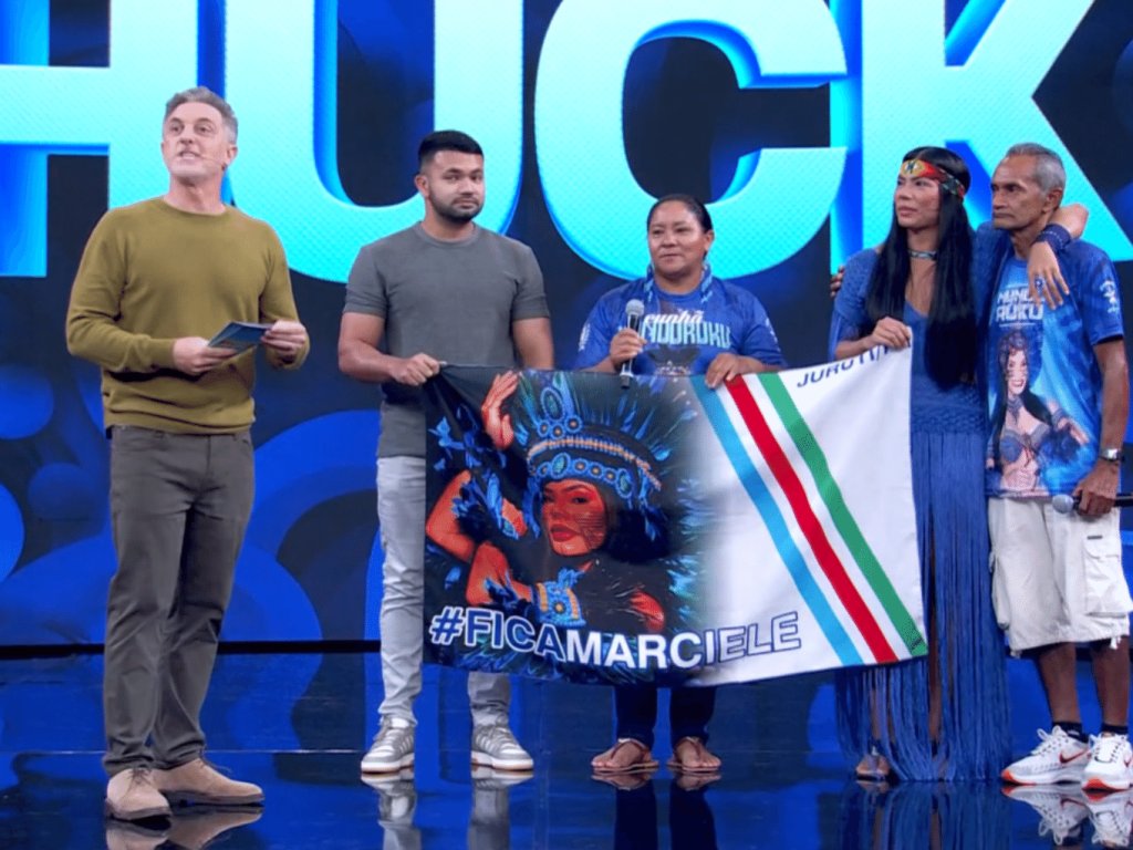 Marciele reencontra sua família ao vivo no&nbsp;#Domingão