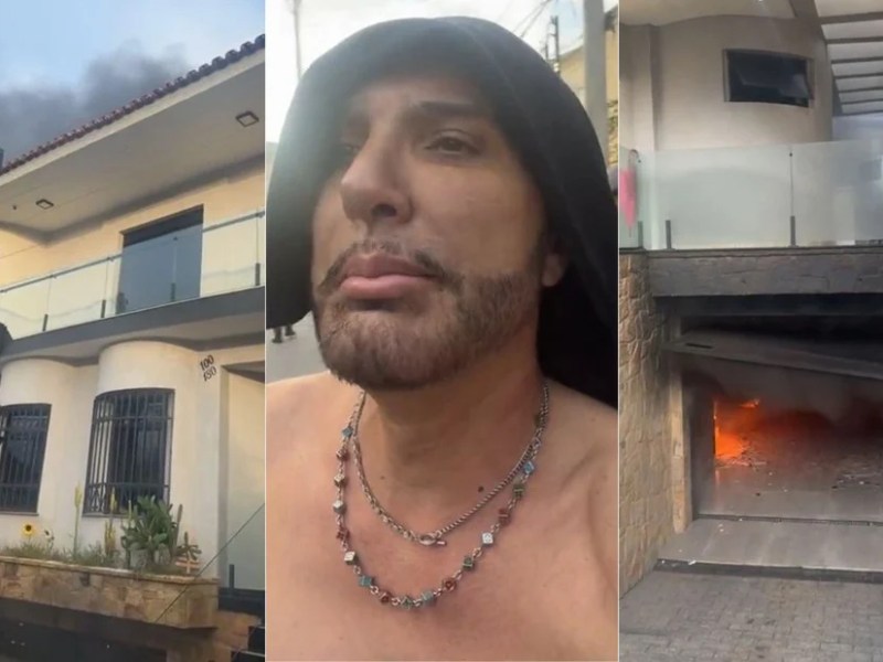 Casa dos pais de MC Gui pega fogo em São Paulo; veja&nbsp;vídeo