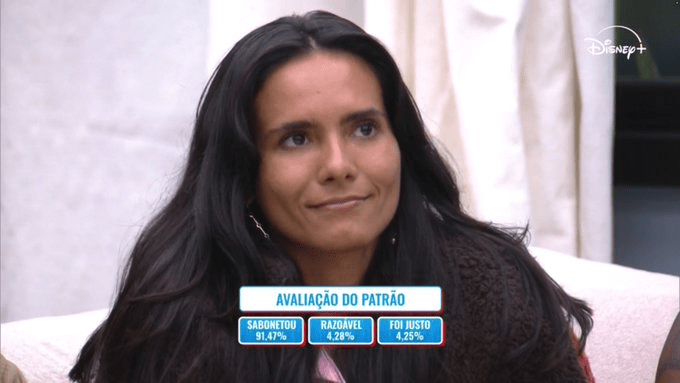 Com 91,47% dos votos, público diz que a Patroa Morena foi saboneteira durante sua semana de patroa na&nbsp;#ACasadoPatrão
