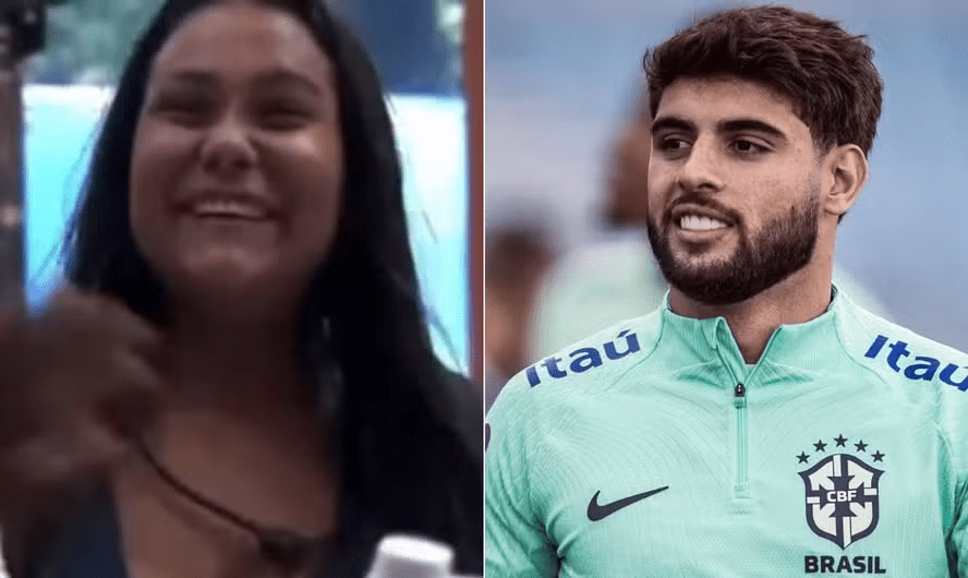 Chaiany Andrade realiza sonho ao conhecer pessoalmente o atacante Yuri Alberto, do&nbsp;Corinthians