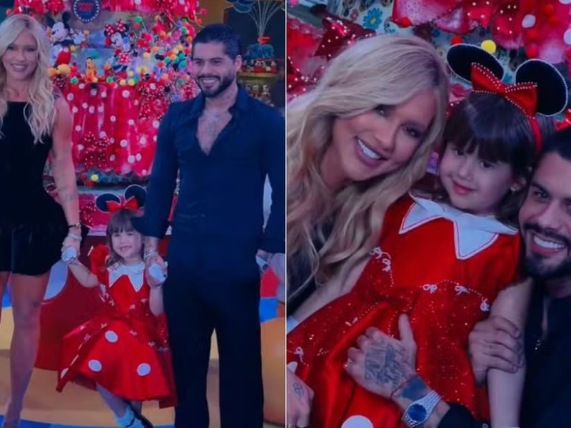 Virginia faz festão para celebrar os 5 anos de Maria Alice ao lado de Zé&nbsp;Felipe