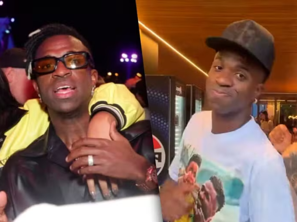 Vini Jr. dança com Ludmilla durante férias no&nbsp;Rio