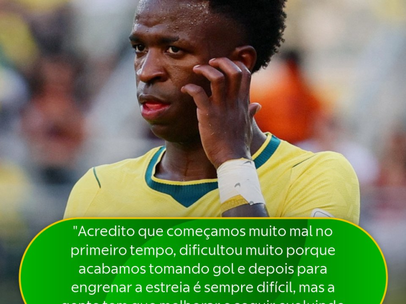 Vinícius Jr. analisa partida após empate do Brasil contra Marrocos: “Temos que melhorar e&nbsp;evoluir”