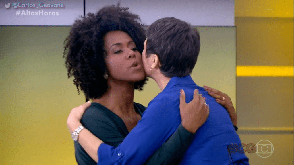 Meme clássico da “passada de bastão” entre Sandra Annenberg e Maju Coutinho volta a viralizar nas&nbsp;redes